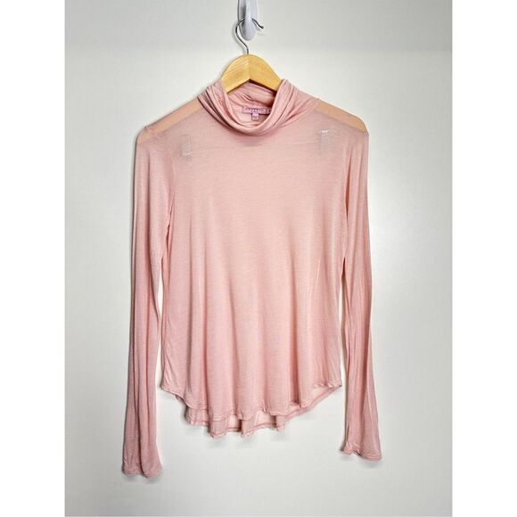 Calypso Pink Turtleneck Long Sleeve Cashmere Blend Shirt Size Small - Picture 2 of 6
